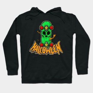 Zombie Skull Skateboard and Halloween Hoodie